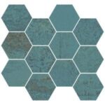 MOSAIKK APARICI METALLIC GREEN NAT. HEXAGON 28X30