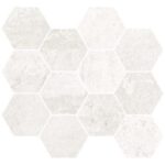 MOSAIKK APARICI METALLIC WHITE NAT.HEXAGON 28X30