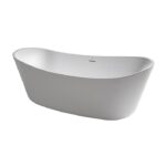 LOUNGE FLUID BADEKAR OVALT HVIT MATT 170X80CM