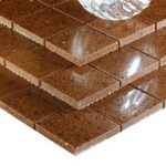 MOSAIKK QUARTZ CHOCOLATE BROWN CRYSTALSTONE 4,8X4,8