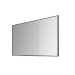 SQUARE SPEIL M/SORT ALU.RAMME & LYS 100X60CM