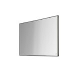 SQUARE SPEIL M/SORT ALU.RAMME & LYS 80X60CM