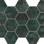 MOSAIKK TAU CERAMICA METAL HEX. SEAGREEN 32,5X22,5