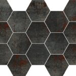 MOSAIKK TAU CERAMICA METAL HEX. TITANIUM 32,5X22,5